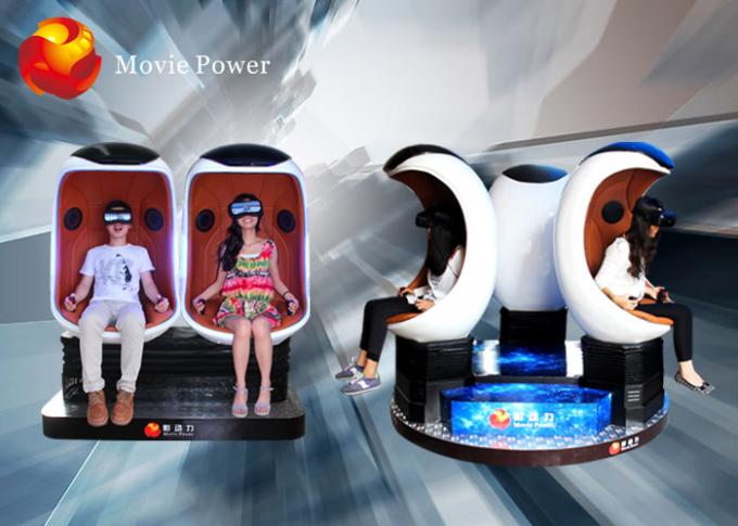 Διαλογικό σύστημα 2 εγχώριων κινηματογράφων διπλός κινηματογράφος αυγών καθισμάτων εικονικής πραγματικότητας προσομοιωτών καθισμάτων 9D VR για την πώληση 0