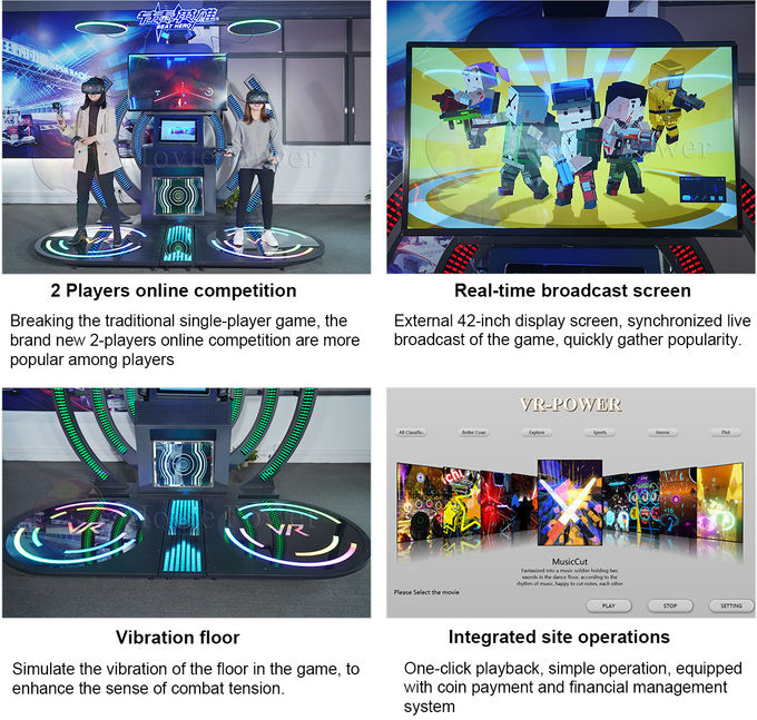 Διαλογικό πλήρες παιχνίδι χορού μουσικής πτήσης VR κινήσεων μηχανών Arcade προσομοιωτών κατάρτισης μουσικής 4